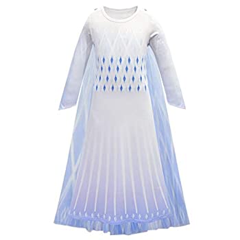 即日出荷 輸入品 未使用未開封 Cosplaydiy 女の子用 プリンセス風 雪の女王 エルサ パーティー コスプレ コスチューム ドレス 対象年齢3歳以上 白いドレスのみ 140 激安ブランド Www Fss Qa