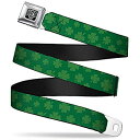 【中古】【輸入品・未使用】Buckle-Down ユニセックス 大人用 シートベルトベルト St. Pats XL ストリップクローバー 散らばったグリーン 幅...