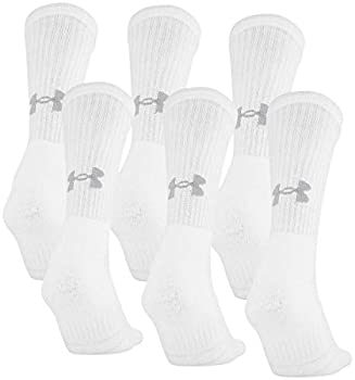 【中古】【輸入品・未使用】Under Armour Training Cotton Crew Socks 6-Pair White 2 Shoe Size: Mens 4-8 Womens 6-9