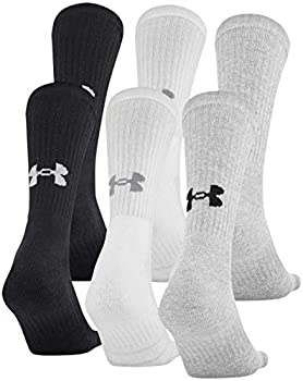 【中古】【輸入品・未使用】Under Armour Training Cotton Crew Socks 6-Pairs True Gray Heather 2 Shoe Size: Mens 4-8 Womens 6-9