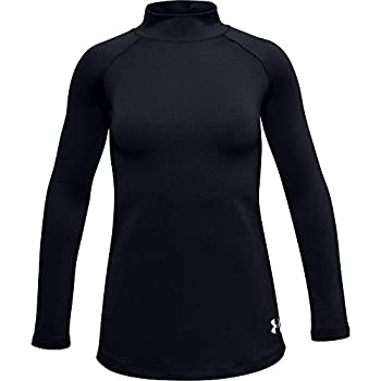 【中古】【輸入品・未使用未開封】Under Armour ガールズ ColdGear 長袖モックTシャツ L ブラック