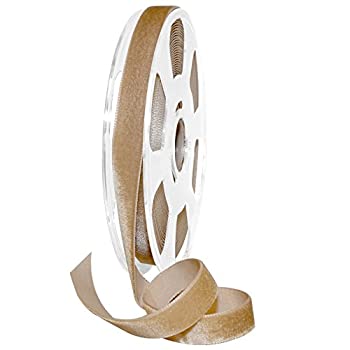 【中古】【輸入品・未使用】Morex Ribbon 01215/10-597 ナイロンバロール ベルベットリボン アース 5/8インチ x 11ヤード