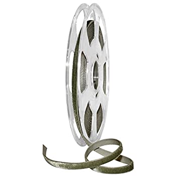【中古】【輸入品・未使用】Morex Ribbon 01207/10-687 ナイロンバローベルベットリボン、5/16インチ x 11ヤード、カーキ
