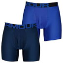 【中古】【輸入品・未使用】UNDER ARMOUR(アンダーアーマー)ボクサーパンツ UA Tech 6インチ 2枚セット メンズ 下着 1363619