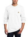 【中古】【輸入品・未使用】Carhartt メンズ 作業服 ミッドウェイトジャージ ポケット 長袖Tシャツ K126 US サイズ: Medium カラー: ホ...