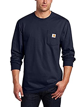 【中古】【輸入品・未使用】Carhartt メンズ 作業服 ミッドウェイトジャージ ポケット 長袖Tシャツ K126 US サイズ: XX-Large カラー: ブルー