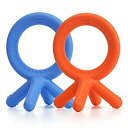 【中古】【輸入品・未使用】Comotomo Silicone Teether Bundle - 2 Items: Blue & Orange by Comotomo