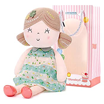 【中古】【輸入品・未使用】Gloveleya 春の女の子ウェア 緑の花柄ドレス 赤ちゃん用ぬいぐるみ ブラック A0138-6