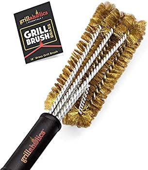 【中古】【輸入品・未使用】Grillaholics Essentials 真鍮グリルブラシ ? 柔らかい真鍮ブリストルワイヤーグリルブラシ 磁器とセラミック格子を安全に掃除