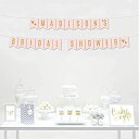 楽天アトリエ絵利奈【中古】【輸入品・未使用】Andaz Press Blush Pink Gold Glitter Print Wedding Collection Personalized Hanging Pennant Party Banner with String Madison's Bridal Sho