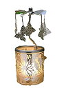 【中古】【輸入品・未使用】Spinning Candle Holder - Silver Butterfly Charms with a Floral Laser Cut Design Base - Rotating Candle - Scandinavian Design