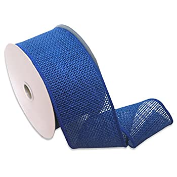 【中古】【輸入品 未使用】Morex Ribbon Burlap Wired Ribbon 2-1/2-Inch by 10-Yard Spool Royal Blue by Morex Ribbon
