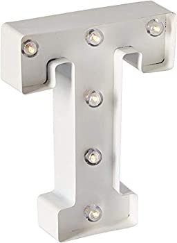 【中古】【輸入品・未使用】Darice Metal Letter T Marquee Light Up White by Darice