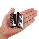 【中古】【輸入品・未使用】Seawoo ミニチュアアコーディオン ケース付き ミニ楽器 レプリカ 収集品 ミニチュア ドールハウス モデル ホームデコレーション...