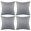 【中古】【輸入品・未使用】4パック コットン 快適 無地 装飾用クッションケース 正方形クッションカバー 枕カバー (カバーのみ、中身は含まれません) 16x1...