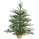 【中古】【輸入品・未使用】Vickerman Carmel パインツリー 松ぼっくり 294 PVCチップ 黄麻布ベース 18インチ