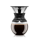 【中古】【輸入品 未使用】BODUM ボダム POUR OVER プアオーバー ステンレスメッシュフィルター ドリップ式 コーヒーメーカー 1L ブラック 【正規品】 11571-01