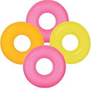 【中古】【輸入品・未使用】Intex (インテックス) フロスト浮輪 36インチ 4個パック 空気注入式 頑丈 水泳プール