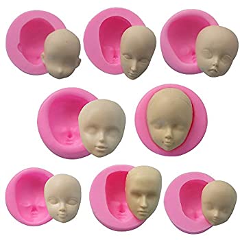 【中古】【輸入品・未使用未開封】Wyd 8pcs Baby FaceシリコンMouleハンドメイド樹脂粘土金型Sugarcraftチョコレート金型ベーキングツール