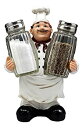 【中古】【輸入品・未使用】Ebros Bon AppetitワインマスターStandingシェフSalt and Pepper ShakersホルダーFigur...