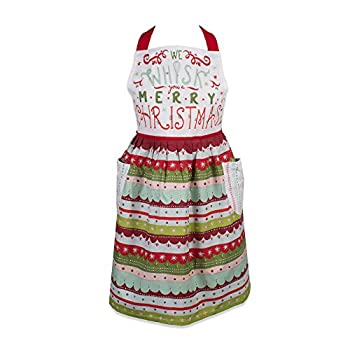 【中古】【輸入品・未使用】DII Cotton Christmas Women Apron Dress 20 x 29 Whisk You A Merry