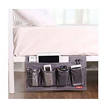 【中古】【輸入品 未使用】Zafit 6 Pockets Bedside Storage Organizer Table cabinet Storage Organizer Bedside Organizer Caddy for Remotes Phone Glasses (Grey)