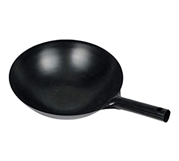 【中古】【輸入品 未使用】Winco wok-34 Chinese Wok with Integralハンドル 14インチ ブラックby Winco