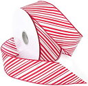 yÁzyAiEgpzMorex Ribbon 2-1/2-Inch Wide by 50-Yard Spool Peppermint Stripe Wired Ribbon Red/White by Morex Ribbon