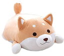 【中古】【輸入品・未使用】(Brown 2-60cm) - MISS TUTU Shiba Inu Dog Super Soft Plush Throw Pillow Lifelike Animal Pillows Plush Toy for Valentine's Gift BedSofa C