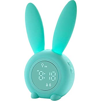 【中古】【輸入品・未使用未開封】キッズ目覚まし時計 子供用 子供用 目覚まし時計 女の子/男の子用 寝室用 ナイトライト 5つの音色 タッチコントロール スヌージング 2000mAh充電