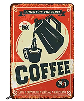 【中古】【輸入品・未使用】Swono Coffee ブリキ看板 最高級のコーヒー ヴィンテージメタルブリキ看板 男性 女性用 壁の装飾 バー レストラン カフェ パブに 12x8インチ