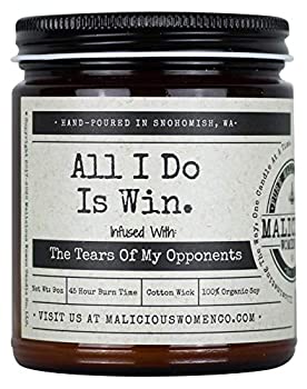 【中古】【輸入品・未使用】Malicious Women Candle Co - All I Do is Win、シダーバーボン注入 The Tears of My oppents、天然大豆キャンドル、9オンス