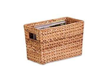 【中古】【輸入品・未使用】(Magazine Basket) - Honey-Can-Do STO-02883 Magazine Banana Leaf Basket 15.5 by 20cm by 25cm