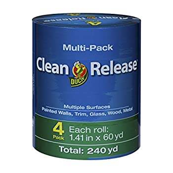 【中古】【輸入品・未使用】(4pack) - Duck Brand Clean Release Painter's Tape Blue 3.8cm x 60 yds 4-Pack