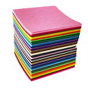 【中古】【輸入品・未使用】Flic-flac アソートカラー フェルト生地シート パッチワーク 裁縫 DIY クラフト 厚さ1mm 裁縫キット付き Felt o...