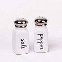 【中古】【輸入品・未使用】Classic Vintage Style Black and White Ceramic Salt & Pepper Shaker Set by 180D