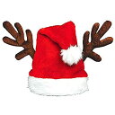 【中古】【輸入品・未使用】Amscan Santa Hat with Antlers、マルチカラー