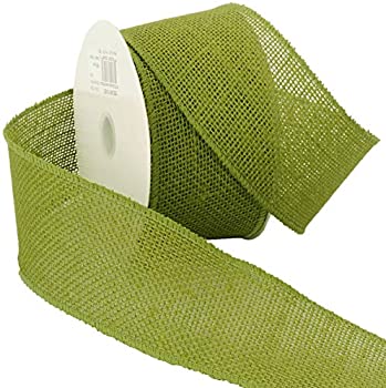 【中古】【輸入品・未使用】Morex Ribbon Burlap Wired Ribbon 2-1/2-Inch by 10-Yard Spool Moss by M..