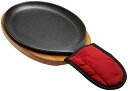 【中古】【輸入品・未使用】Fajita Plate Set - Pre-seasoned Cast Iron Fajita Pan with Wooden Tr...