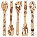 【中古】【輸入品・未使用】Star War 焼き付け木製調理器具 5点セット オーガニックバンブースプーン ターナー 彫刻スパチュラ ノンスティック 調理器具 ...