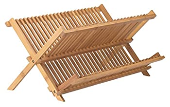 【中古】【輸入品 未使用】Helen Chen 039 s Asian Kitchen Bamboo Foldable Compact Dish Drying Rack and Utensil Drainer 20.5-Inches x 13-Inches by HIC Harold Import Co