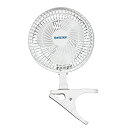 【中古】【輸入品 未使用】Hurricane Clip Fan - 6 Inch Classic Series Clamp Fan for Sturdy and Quiet Operation 2 Speed Settings Adjustable Tilt - ETL Listed W