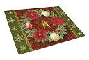 【中古】【輸入品・未使用】Caroline's Treasures PTW2007LCB クリスマスオーナメント ガラス製まな板 大型 マルチカラー