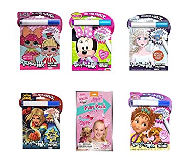 【中古】【輸入品 未使用】Imagine Ink マジックぬり絵本 女の子向け 散らからない プレイパックステッカー付き ボーナスプレイファン記念ステッカー バルク6パック