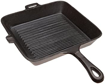 【中古】【輸入品・未使用】Old Mountain Pre Seasoned 10108 26.7cm x 4.4cm Square Grill Pan with Assist Handle