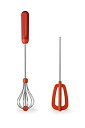 【中古】【輸入品・未使用】Lekue Express ミキシングキットセットには、交換可能な泡立て器2個が含まれています。 レッド 0205900R14U150