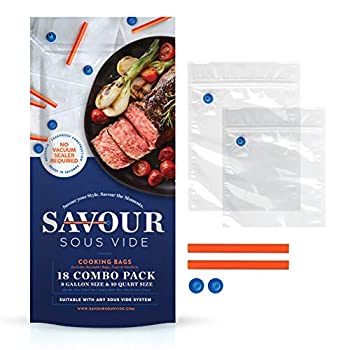 楽天アトリエ絵利奈【中古】【輸入品・未使用】Savour Sous Vide バッグ ? ガロンとクォートサイズ BPAフリー 真空バッグ AnovaやJoule料理を含むすべての真空調理用バッグ シンプルで素早い