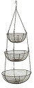 【中古】【輸入品・未使用】しゃれた3段バスケット made of wire with a modern bronze antiqued finish シルバー ...