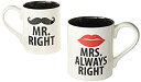 【中古】【輸入品・未使用】Enesco Our Name is Mr. Right and Mrs. Always Right ストーンウェア コーヒーマグセット【メーカー名】Enesco【メーカー型番】4041768【ブランド名】enesco【商品説明】Enesco Our Name is Mr. Right and Mrs. Always Right ストーンウェア コーヒーマグセット当店では初期不良に限り、商品到着から7日間は返品を 受付けております。映像作品には日本語吹き替え、日本語字幕が無い場合があり、プレーヤーによっては再生できませんので予めご了承ください。こちらは当店海外ショップで一般の方から買取した未使用・品です。通関検査の為、開封されることがございますので予めご了承くださいませ。買取した為、中古扱いとしております。他モールとの併売品の為、完売の際はご連絡致しますのでご了承ください。ご注文からお届けまで1、ご注文⇒ご注文は24時間受け付けております。2、注文確認⇒ご注文後、当店から注文確認メールを送信します。3、当店海外倉庫から当店日本倉庫を経由しお届けしますので10〜30営業日程度でのお届けとなります。4、入金確認⇒前払い決済をご選択の場合、ご入金確認後、配送手配を致します。5、日本国内倉庫到着後、検品し異常がなければ出荷⇒配送準備が整い次第、出荷致します。配送業者、追跡番号等の詳細をメール送信致します。6、日本国内倉庫到着⇒出荷後、1〜3日後に商品が到着します。　※離島、北海道、九州、沖縄は遅れる場合がございます。予めご了承下さい。お電話でのお問合せは少人数で運営の為受け付けておりませんので、メールにてお問合せお願い致します。営業時間　月〜金　10:00〜17:00初期不良以外でのお客様都合によるご注文後のキャンセル・返品はお受けしておりませんのでご了承下さい。