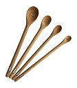 【中古】【輸入品・未使用】Long Handle Wooden Measuring Spoons by utensi Set of 4 Engraved Accurate Spoons for Dry and Liquid Ingredients Beech Wood Set (23cm han
